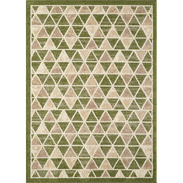 L-Baiet L-Baiet CH179S46 4 x 6 ft. Lola Geometric Rug; Green CH179S46